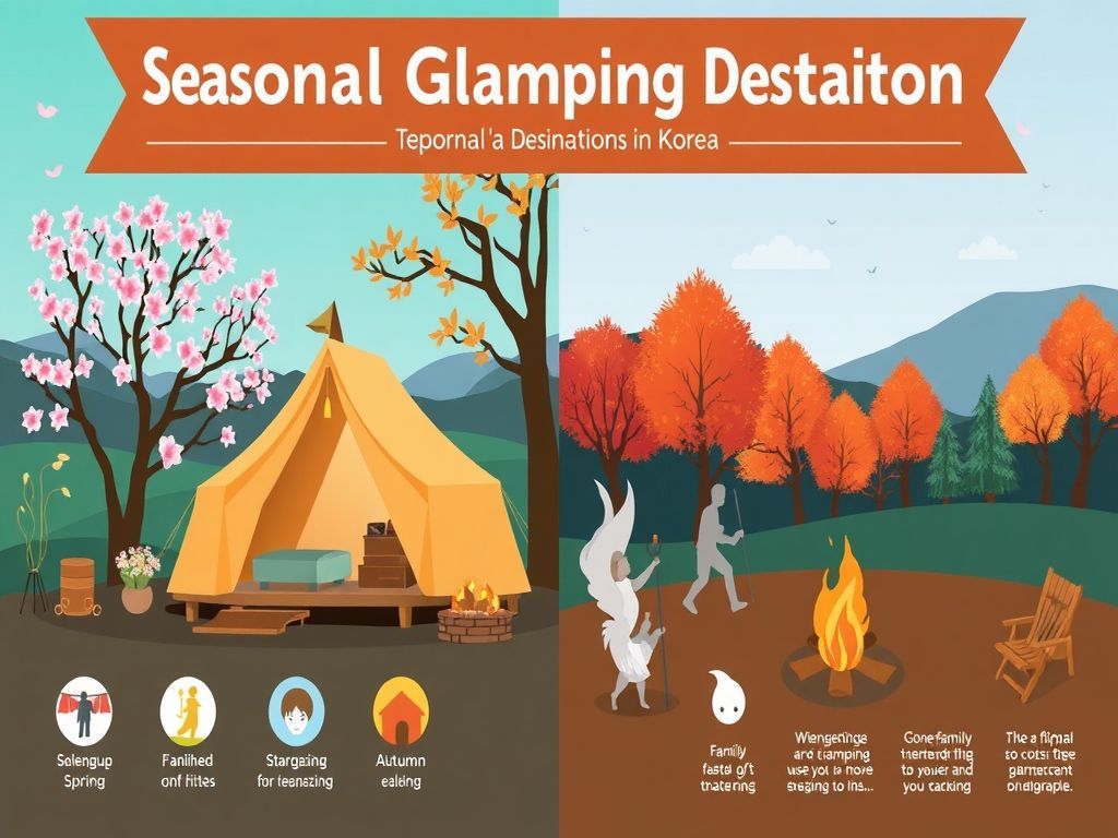 가족 글램핑장 선택 시 시설과 안전을 확인하는 모습